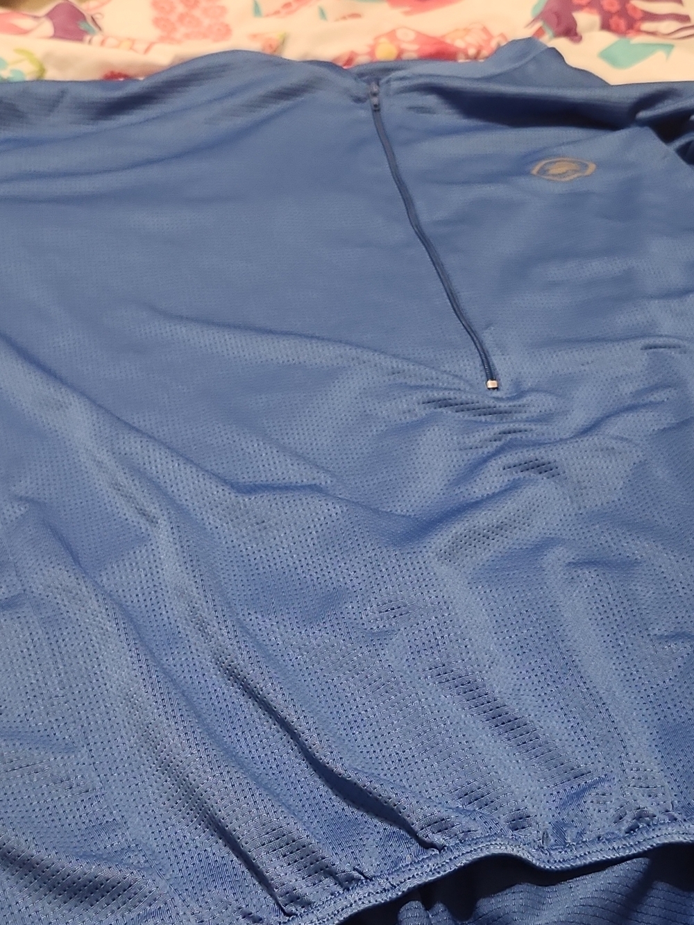 Men's Blue Athletic Half-Zip Jacket